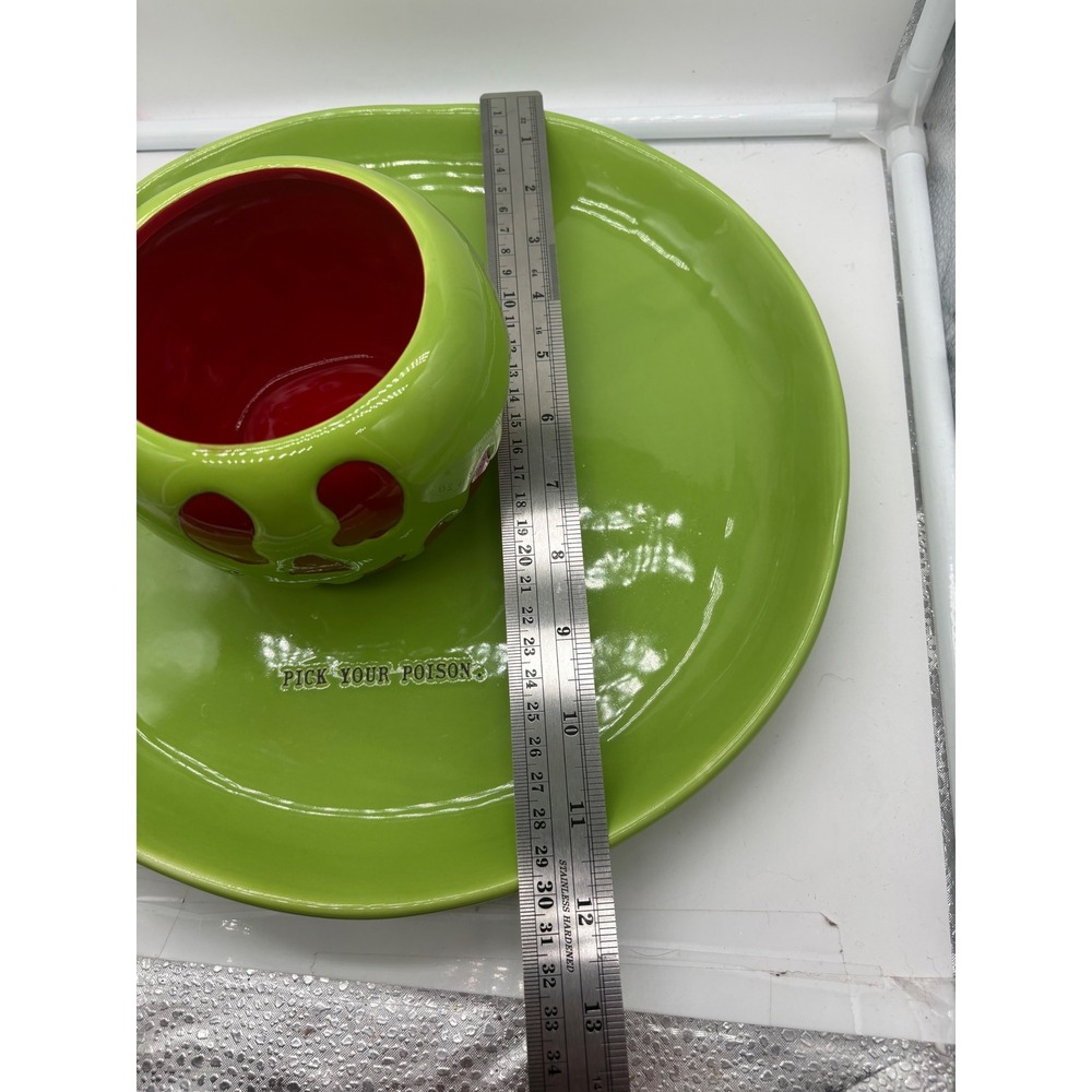 Rae Dunn Disney Villains Poison Apple Chip And Dip Platter Pick Your Poison New - Picture 6 of 14